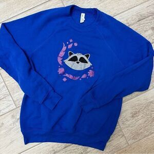 Glitter Raccoon Crew Sweatshirt XSmall